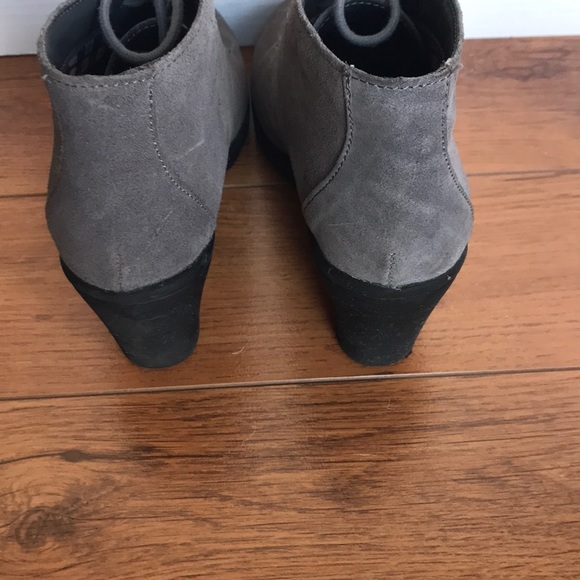 White Mountain Suede Wedge Booties - Picture 6 of 8